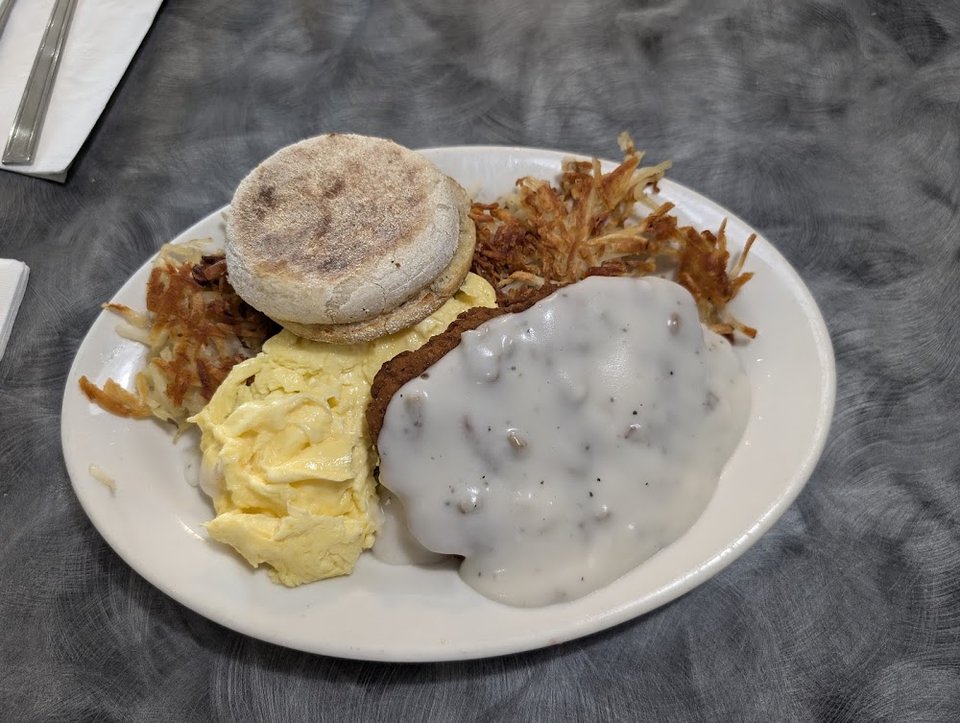 Country Fried Steak and Eggs